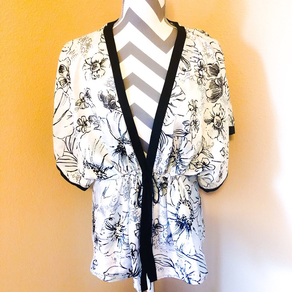 Soma Floral Silk Swimsuit Coverup